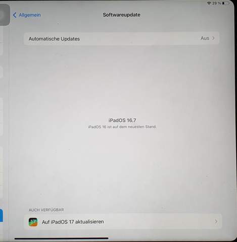 Update auf iPadOS 17 da (nicht gemacht), bekomme ich dann noch Updates für iPadOS 16?