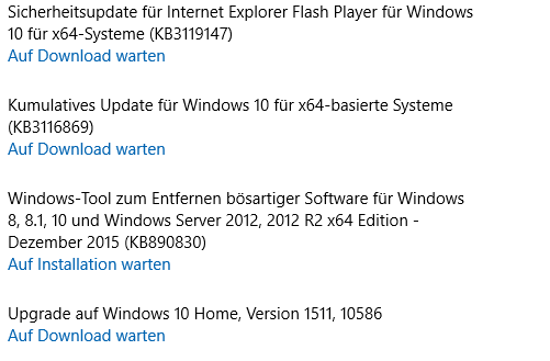 So sieht es bei mir aus - (Windows, Update, Windows 10)