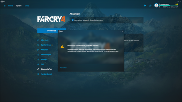 Uplay Far Cry 4 download funktioniert nicht, obwohl ich ...