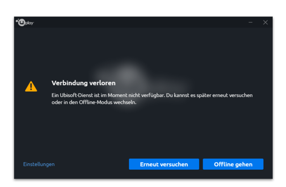 Verbindung verloren - (Gaming, Uplay, Rainbow Six Siege)