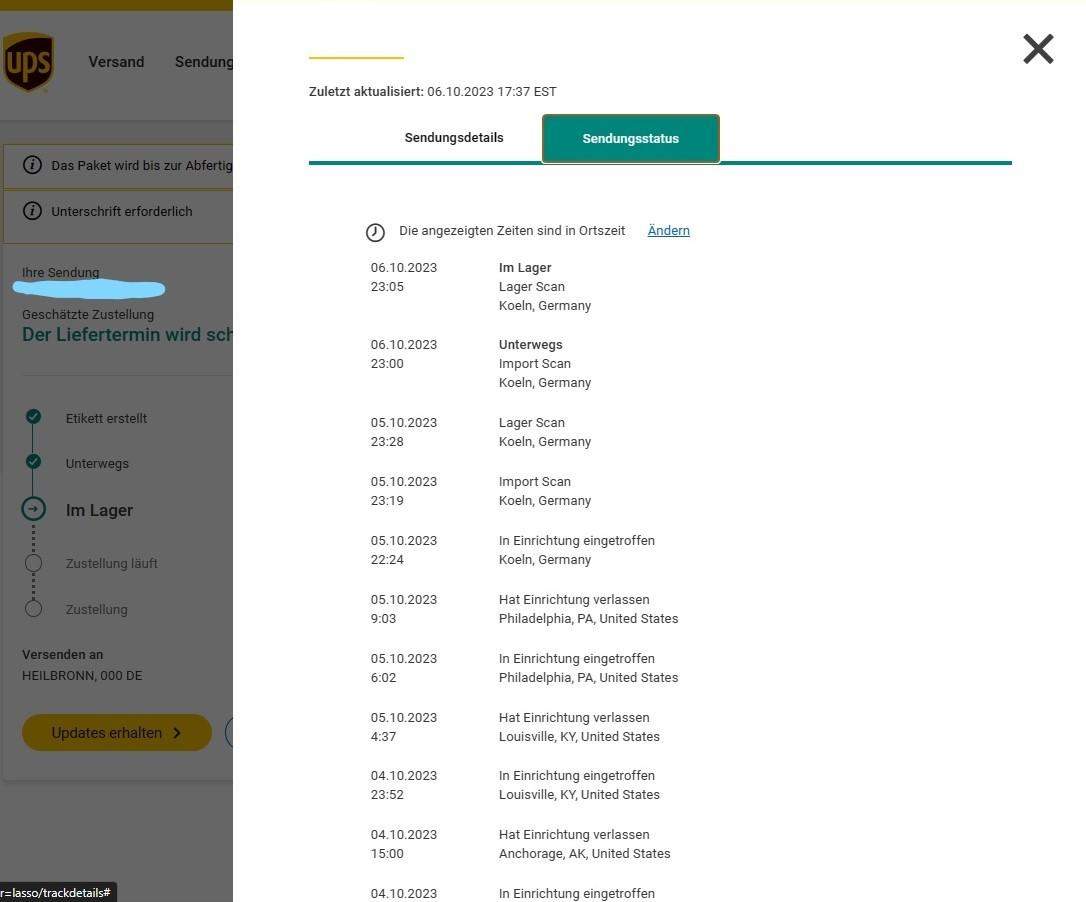 ups paket steckt in Köln fest. Was soll ich tun? (Bestellung, Zoll, Zustellung)