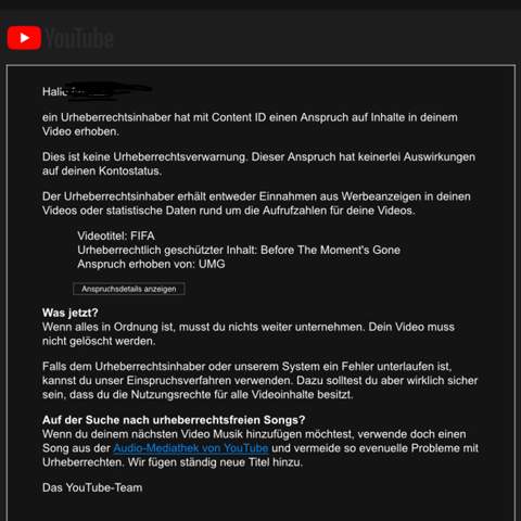 Urheberrechtsanspruch Youtube Wegen Fifa 20 Musik Urheberrecht