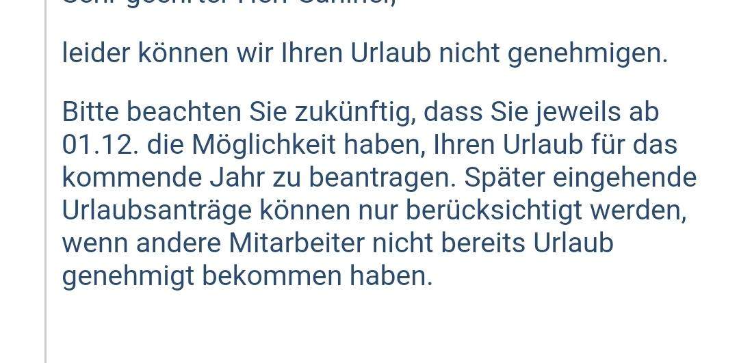 Urlaubsantrag wurde nicht genehmingt was tun? (Recht, Urlaubsanspruch
