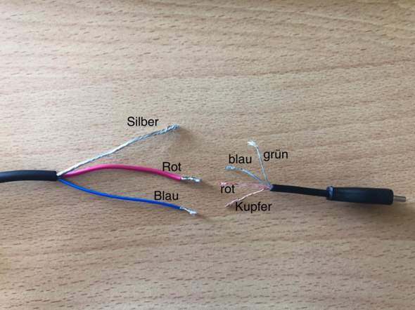 USB-C Farbenbelegung im Kabel?