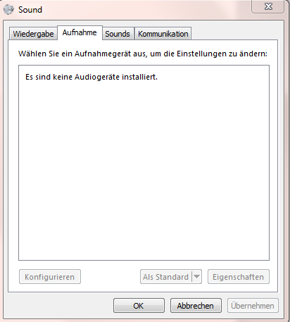 Aufnamegeräte - (Windows, Mikrofon, Soundproblem)