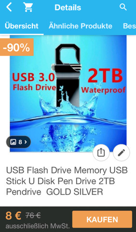 USB Stick - (USB-Stick, USB 3.0, 2TB USB Stick)