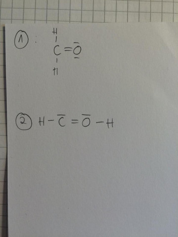 1 und 2 - (Chemie, lewis formel, Formaldehyd)