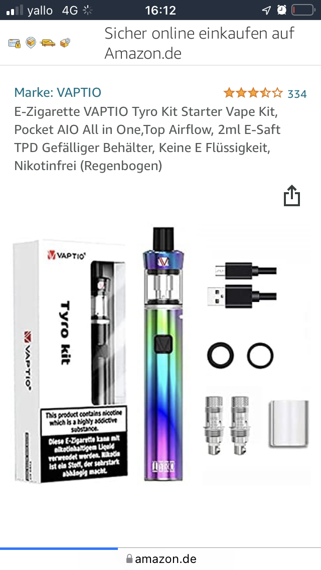 Vaptio E Zig? (Amazon, Rauchen, E-Zigarette) Vaptio E Zig? (Amazon, Rauchen, E-Zigarette)