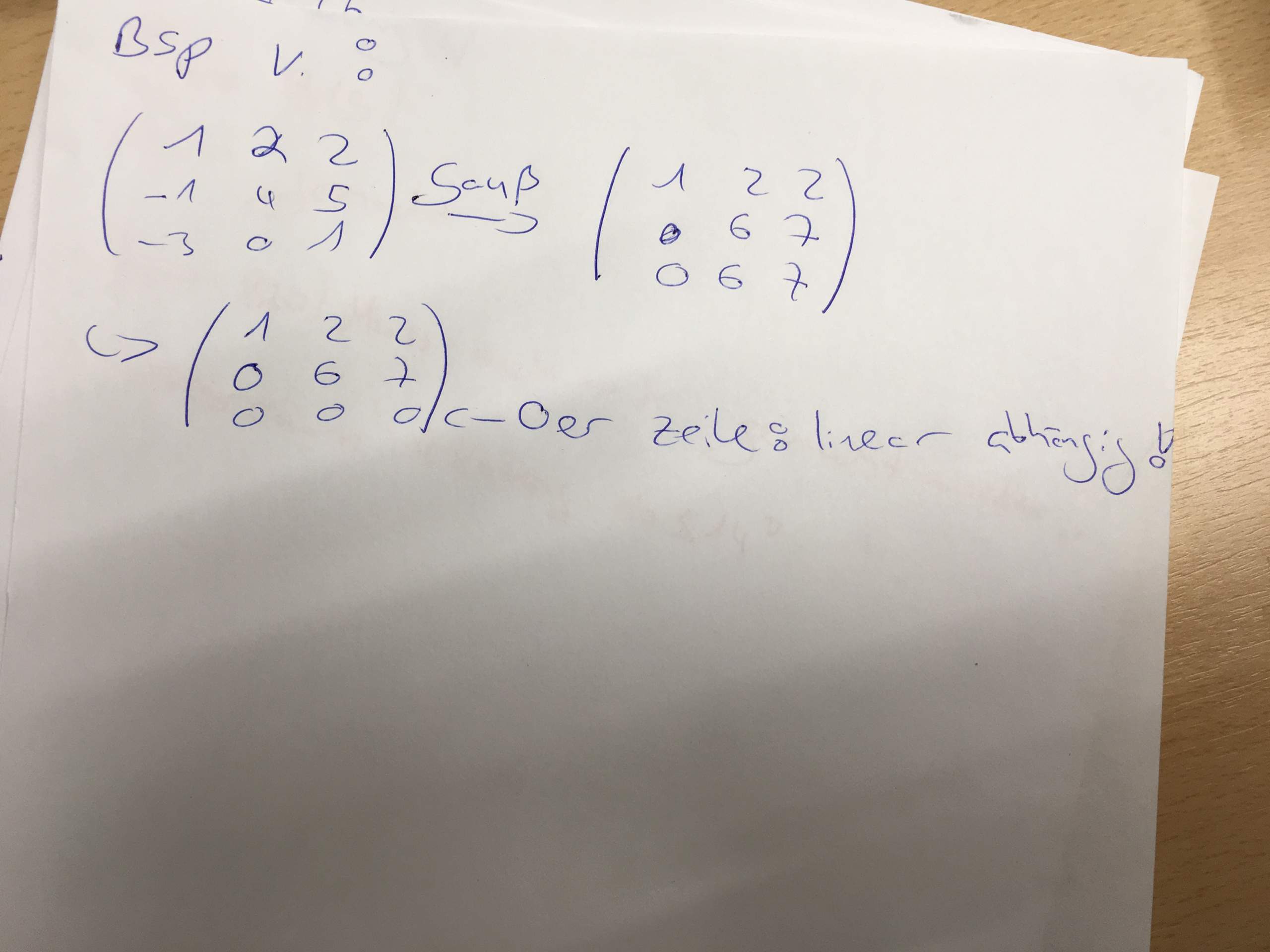 Vektoren auf lineare unabhängigkeit Prüfen? (Schule, Mathematik, Physik)