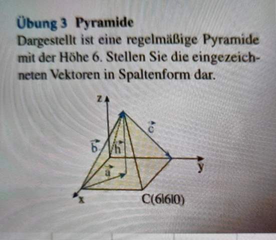 Vektoren pyramide Spaltenform (Mathe)?