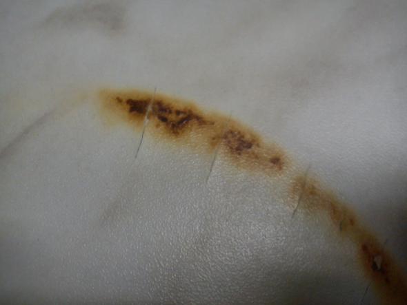 Verbrannte Kuchenarbeitsplatte Haushalt Kuche Reinigung