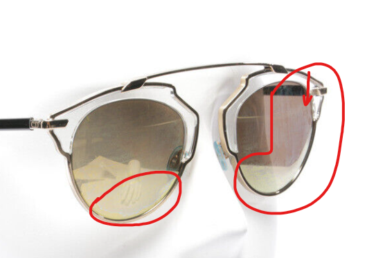 Verfärbungen an gebrauchter Sonnenbrille?