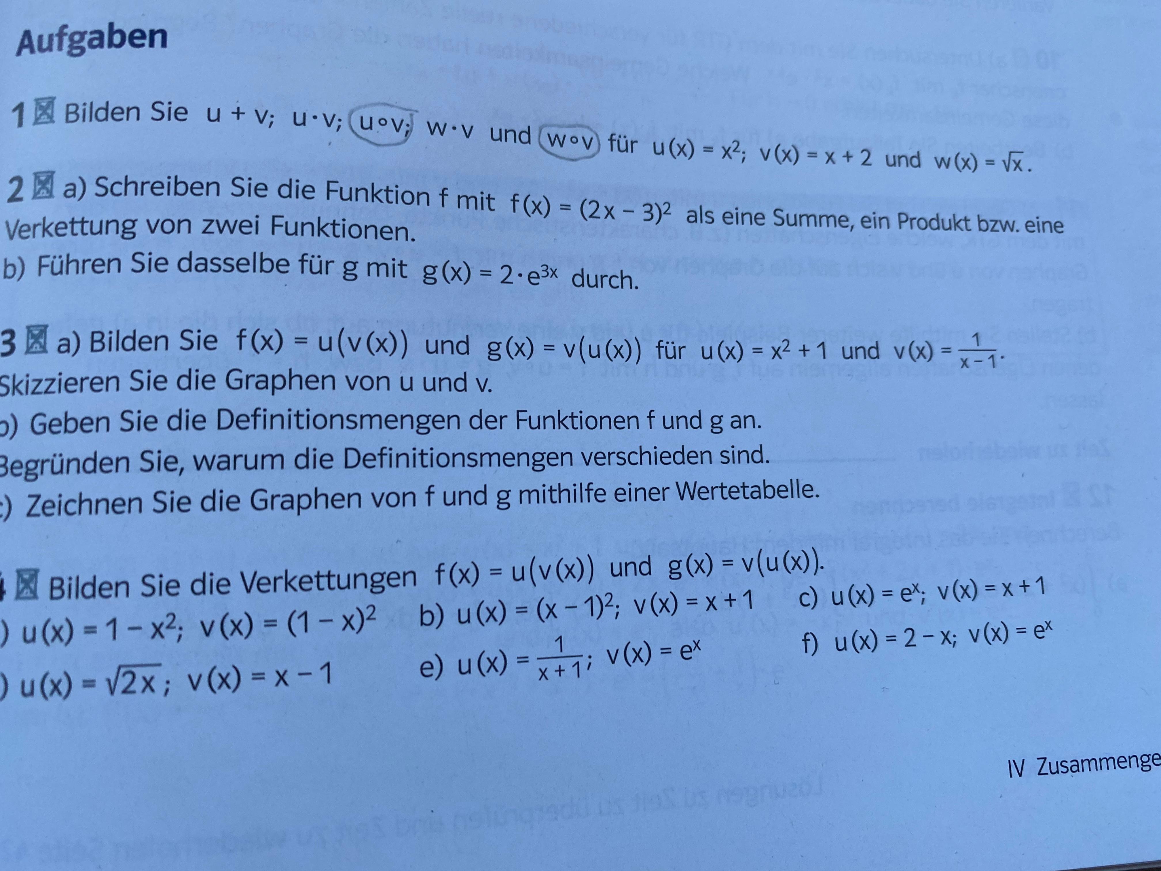 Verkettung Mathe Hilfe Schule Mathematik