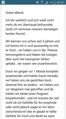 Freund süßer text vermissen für Damit zurechtkommen