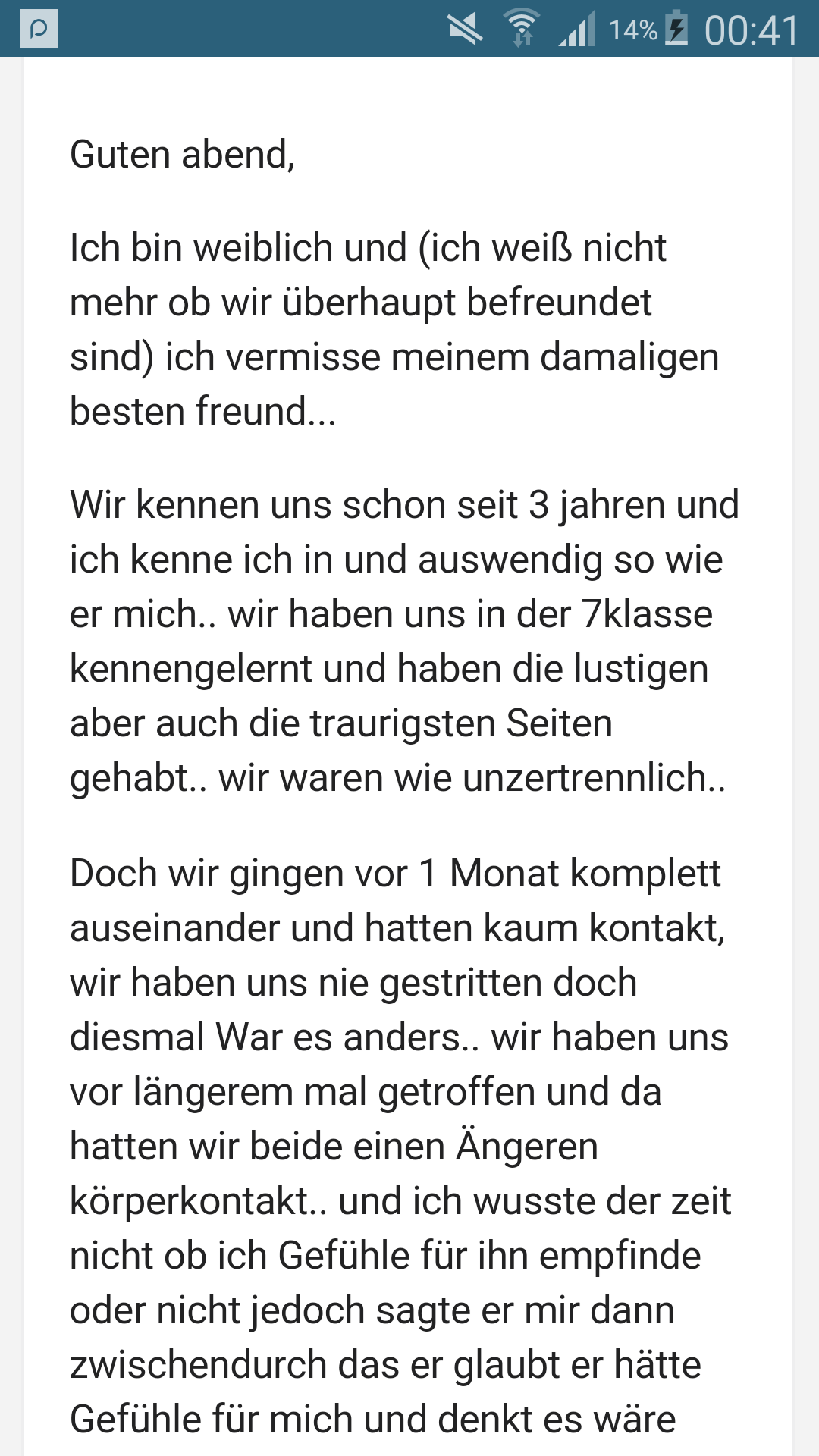 Freund an süßer langer text Süßer text