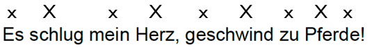 Wie Bestimmt Man Ein Metrum Metrum dieser Strophe (Beispiel)? (Computer, Schule, Deutsch)