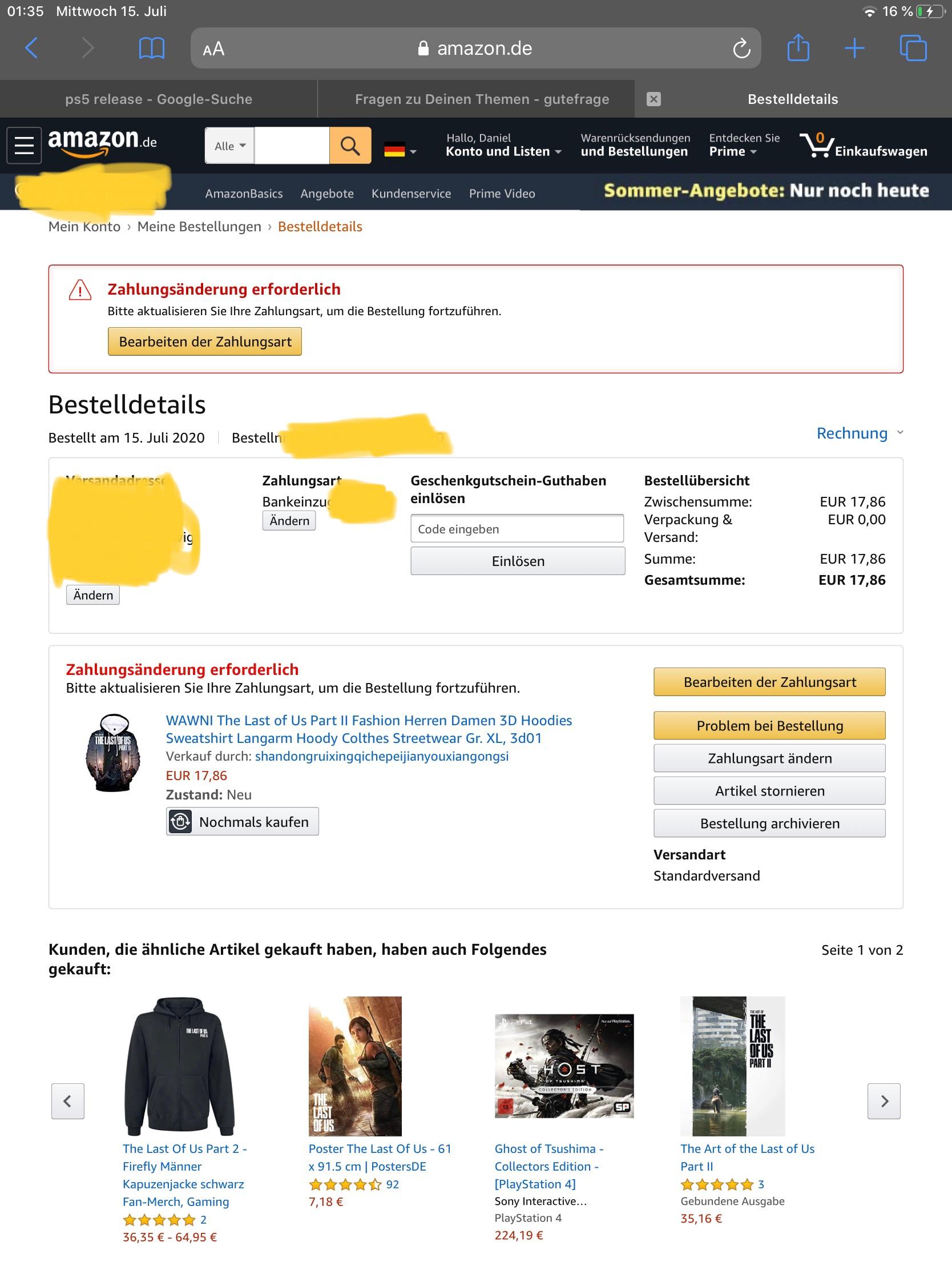 Warum Kommt Bei Amazon Zahlungsänderung Erforderlich
