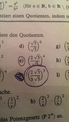 die aufgabe ihm kreis - (Mathe, Potenzen)
