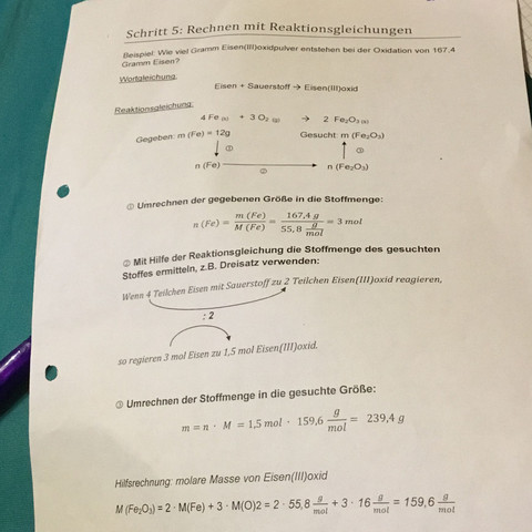 - (Schule, Chemie, Rechnen)