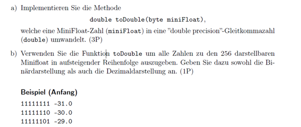 Versteht jemand diese Programmieraufgabe, die sich mit dem konvertieren ...