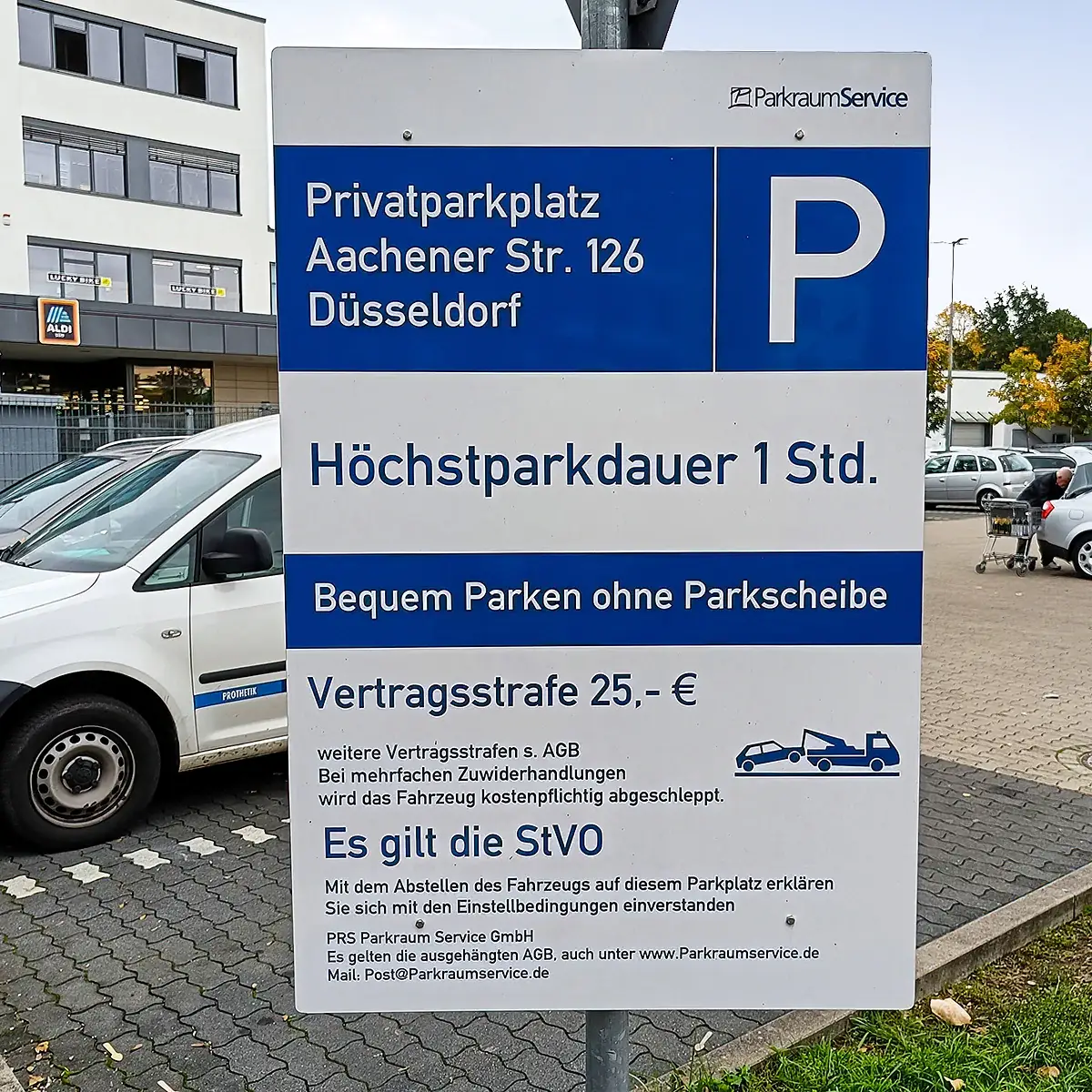 Vertragsstrafe parken? (Verkehrsrecht, Straßenverkehrsordnung, Bußgeld)
