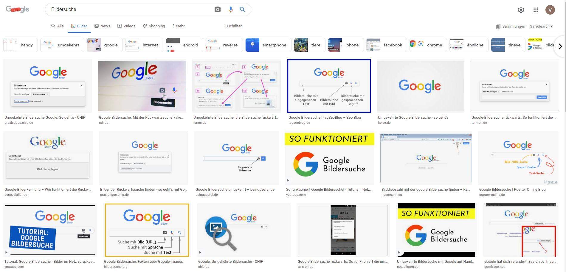 Verwendung der GoogleBildersucheÜbersichtsseite als Screenshot? (YouTube, Urheberrecht
