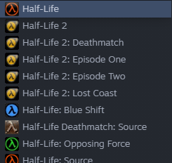 Viele Versionen von Halflife 2 in Steam Bibliothek?