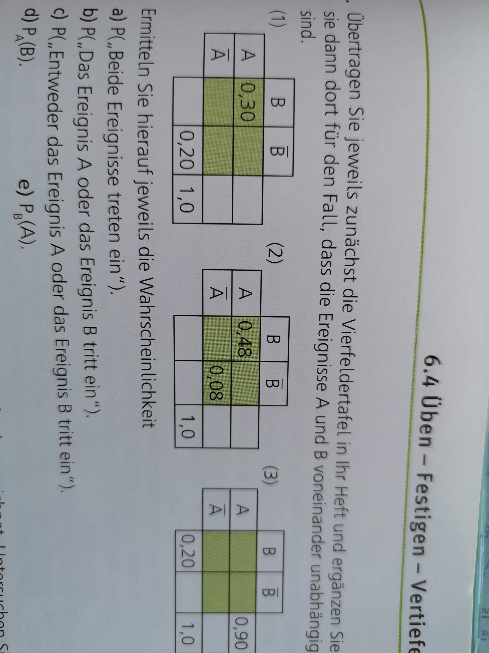 Vierfeldertafel Aufgaben Mit Lösungen Pdf Vierfeldertafel? (Mathematik)