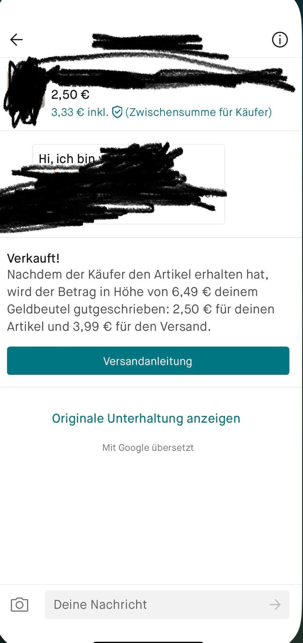 Vinted verkauft aussehen? (Versand, Käuferschutz)