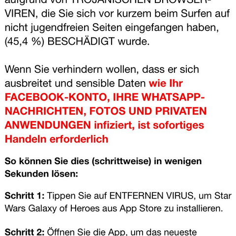 Screenshot 2 - (Smartphone, iPhone, Virus)