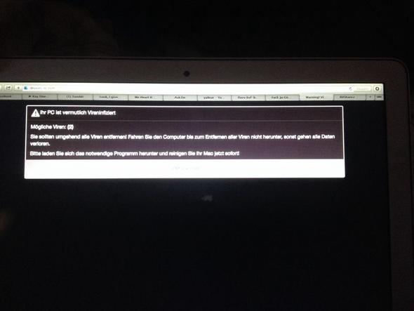 Das ist die Meldung - (Mac, pc--virus)