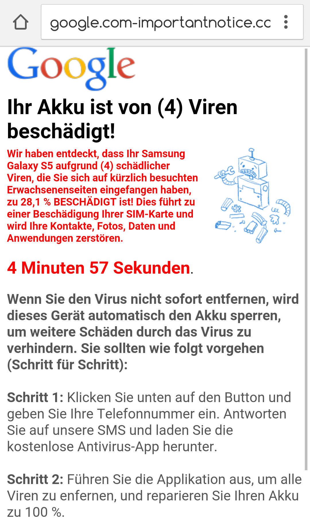 Virus muss ich mir sorgen machen? (Android)