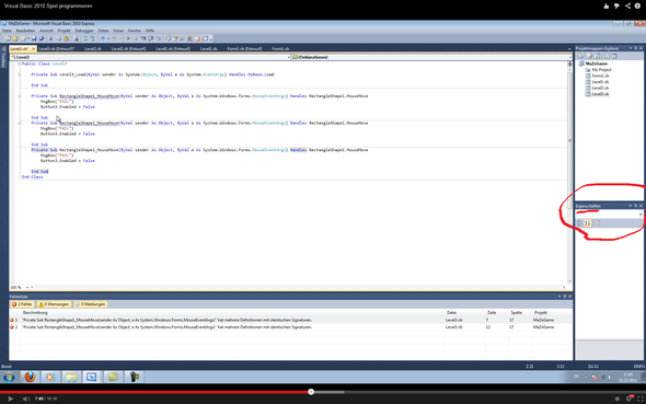 So sollte das normaler weise aussehen - (Visual Basic, Eigenschaften, balabala)