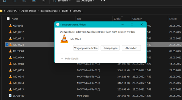 VLC Hütchen-Symbol entfernen + MOV-Video auf Windows PC abspielen?