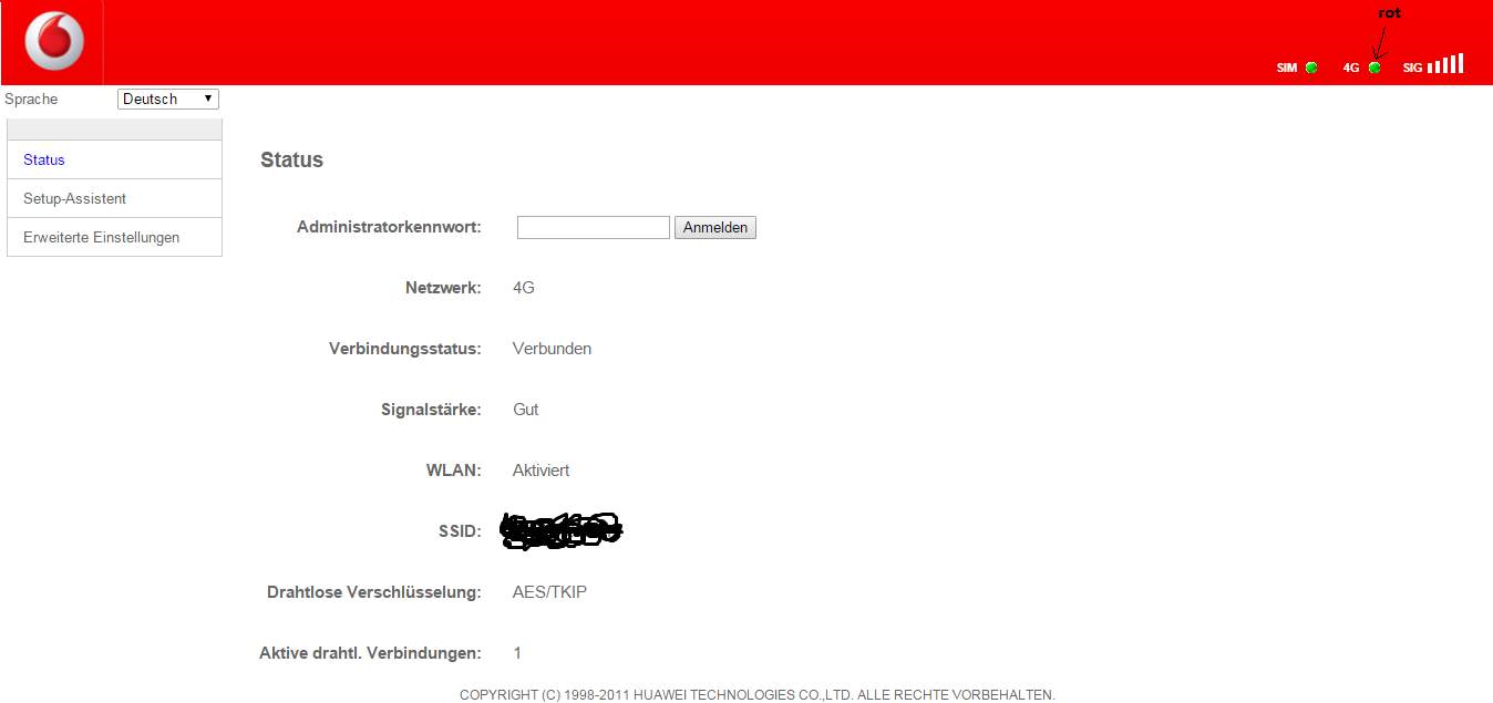 Vodafone router empfängt oft kein signal, woran kann das liegen?