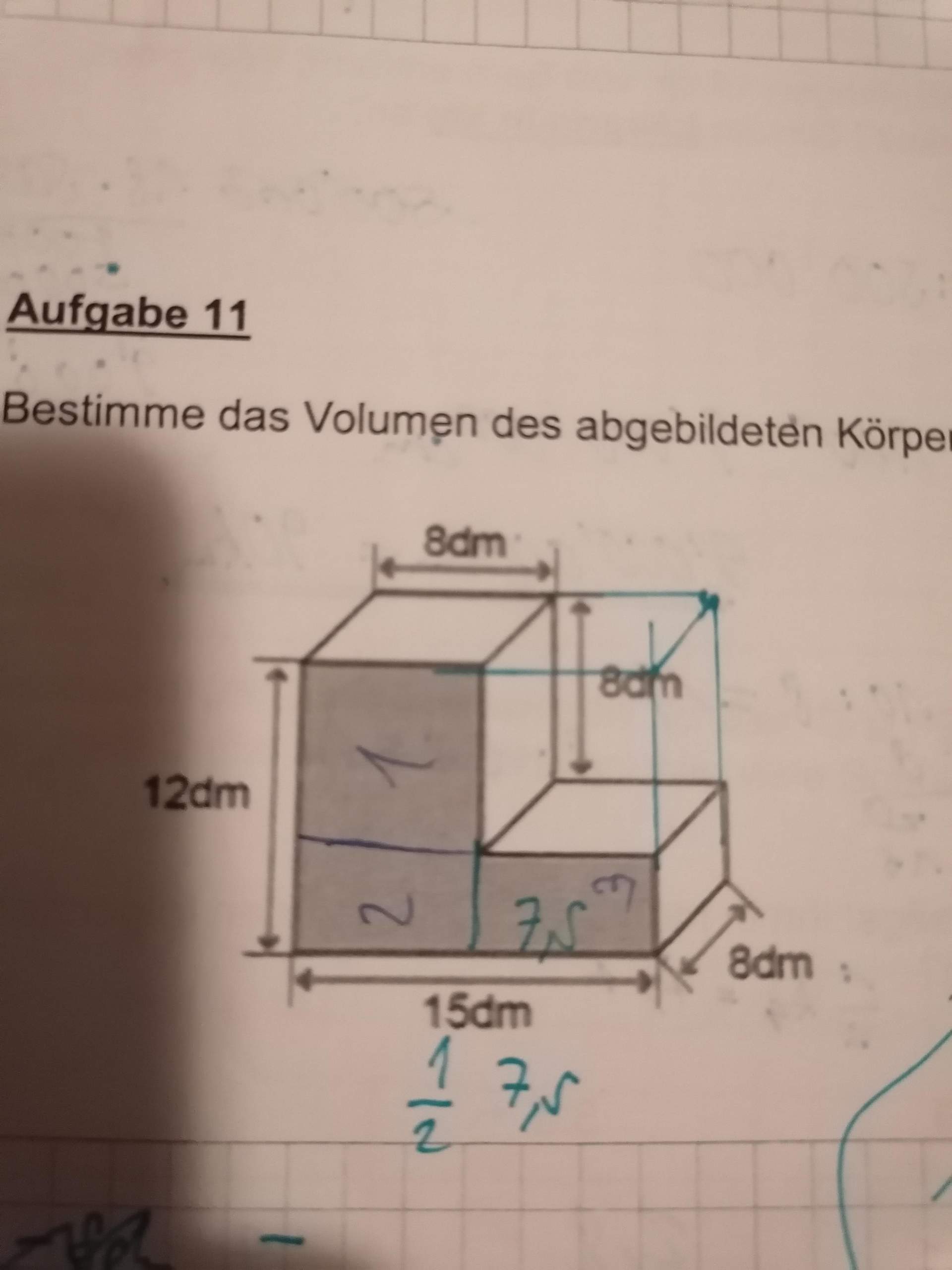 Volumen des Körpers bestimmen? (Schule, Mathematik)