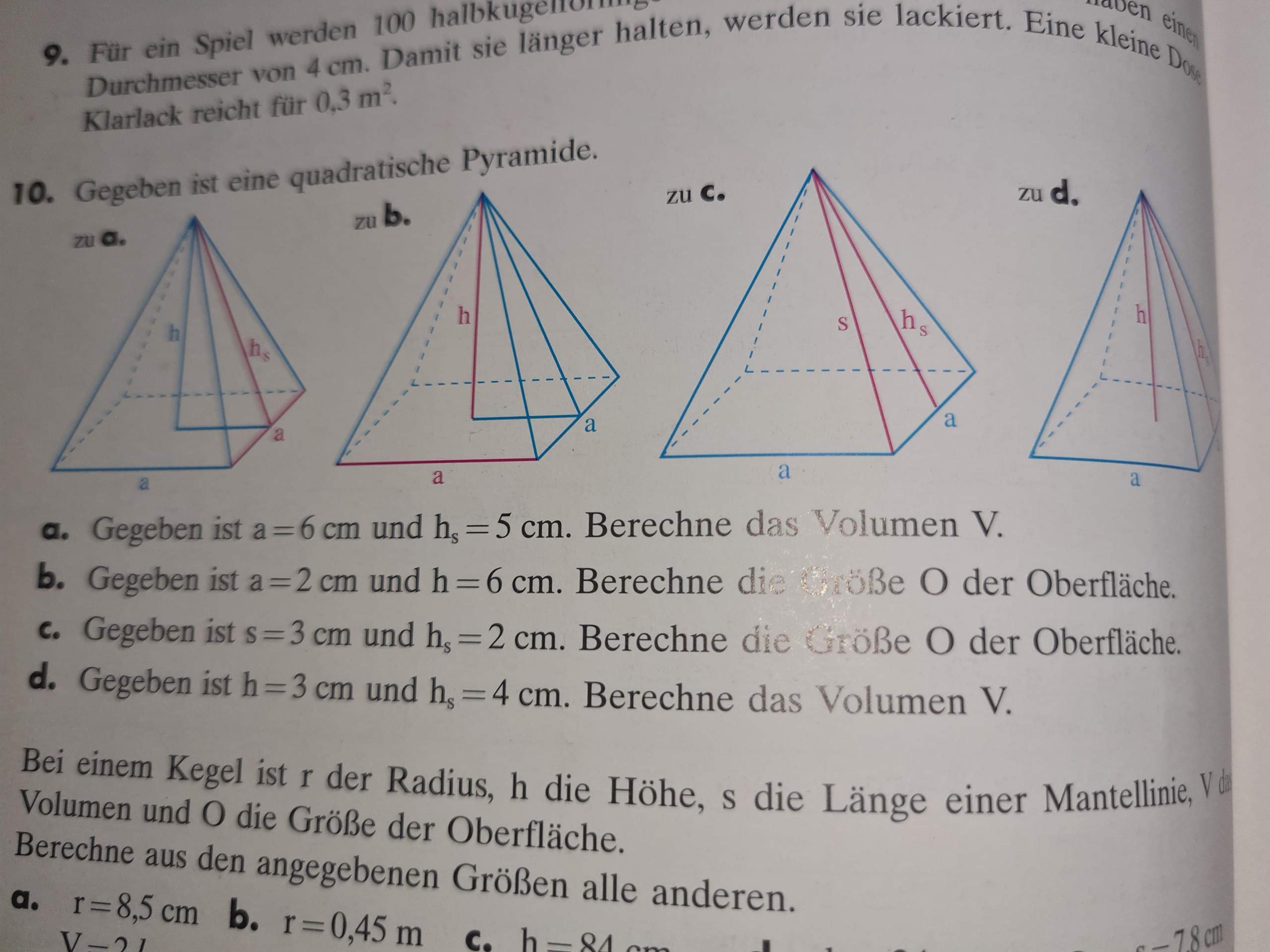 Volumen und Oberfläche einer quadratischen Pyramide berechnen ...