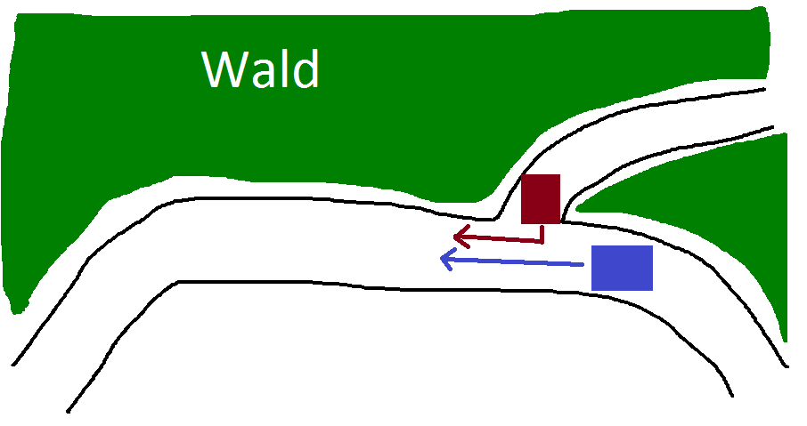 Vorfahrtsregelung in dieser Situation? (Auto, Rechte, Straßenverkehr)