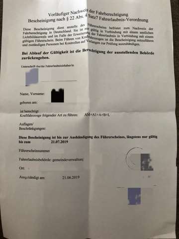 Vorläufiger führerschein kosten Vorläufiger führerschein kosten