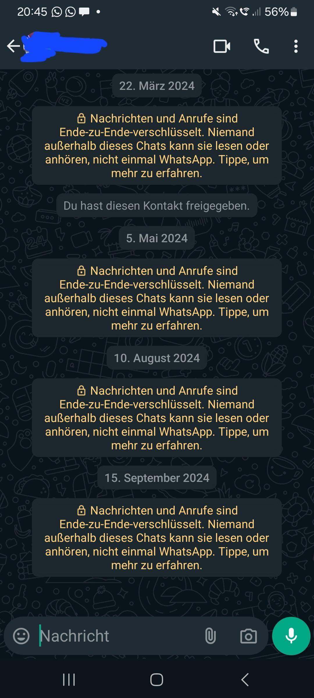 Was bedeutet das im Whatsapp Chat? (Android, Backup)