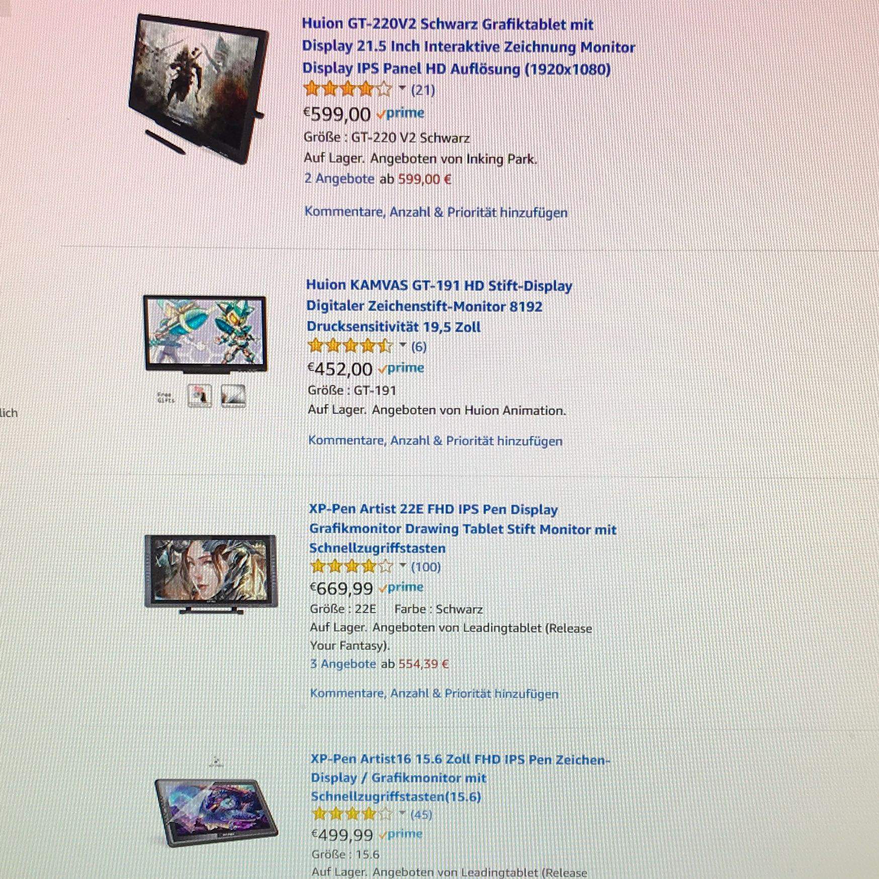 Wacom Cintiq Alternative Grafiktablet XP-Pen oder Huion? (Computer ...