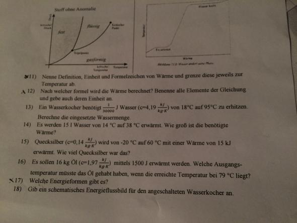 Aufgabe 16, wärmeberechnung - (Freizeit, Physik, Waerme)