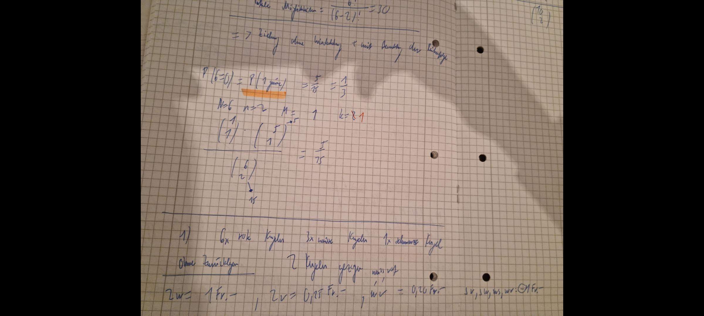 Wahrscheinlichkeiten? (Schule, Mathe, Mathematik)
