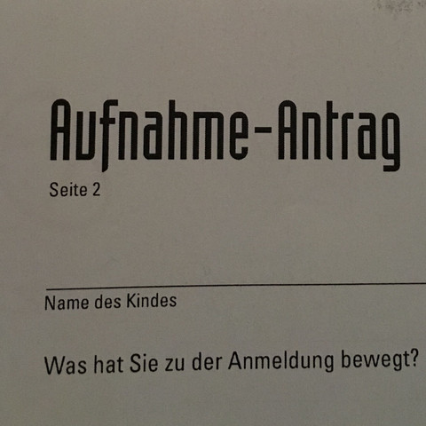 Anmeldung - (Anmeldung, Privatschule, Waldorfschule)