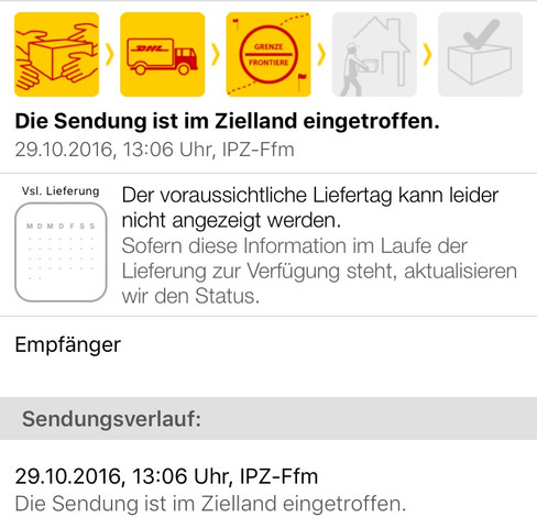 DHL App  - (USA, Paket, Lieferung)