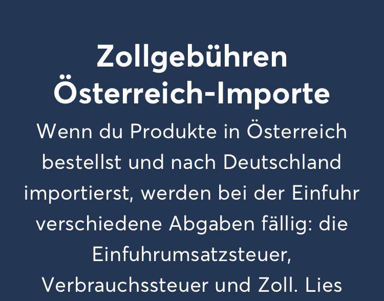 Warenverkehr Österreich nach Deutschland zoll? (Einfuhrumsatzsteuer