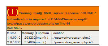 Error - (HTML, PHP, SMTP)