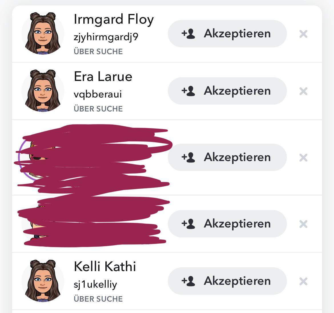 Warum adden mich komische Leute auf Snapchat? (blockieren, Stalking, Bots)
