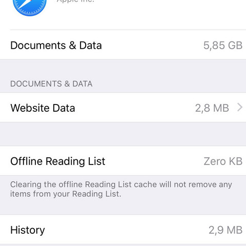 Warum benutzt Apple Safari so viel Speicher und wie kann ich die Daten löschen?
