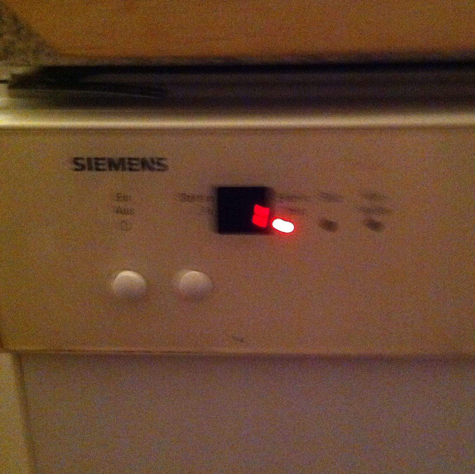 Warum bleibt siemens Geschirrspüler am Schluss konstant bei 1 Minute